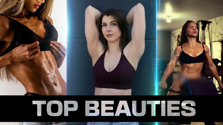 confident fitness woman performing strength training workout indoors