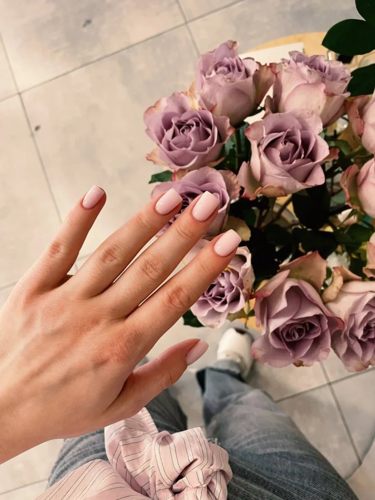 pink nails and nails design
